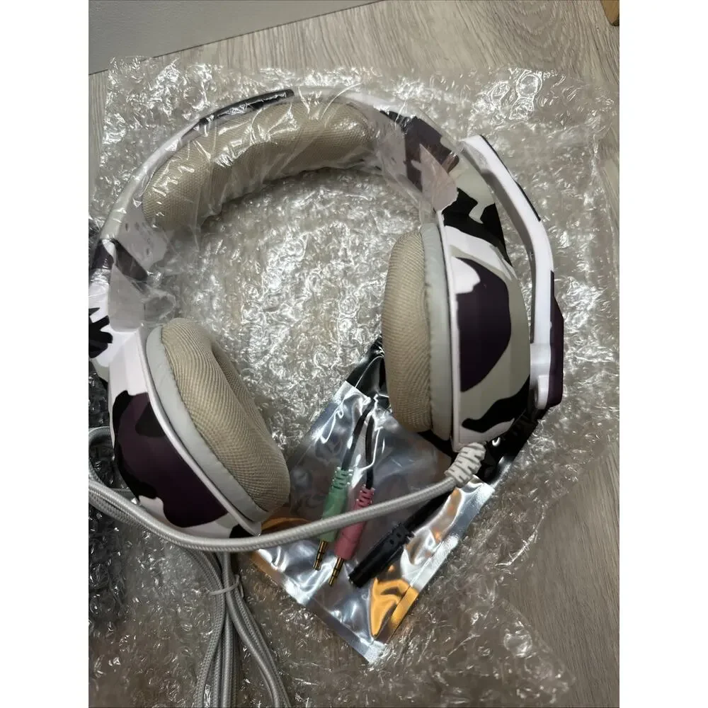 Phoinkas H-1 Gaming Headset Grey Camo Adjustable Lightweight 3.5 mm Ps4/Xbox1/PC